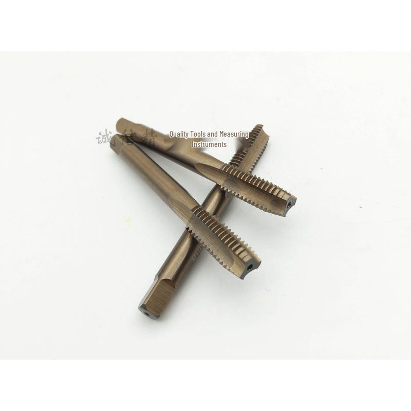 Cobalt Straight Flute Titanium-Plated Stainless Steel Tap for M2-M12 Threads M3*0.5*11*48