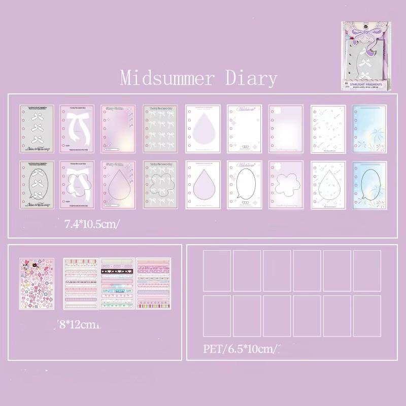 40Pcs Ins Aesthetic Heart Hollow Transparent Inner Pages for M5 Binder Notebooks Cute Girl DIY Accessories for Journal Scrapbook