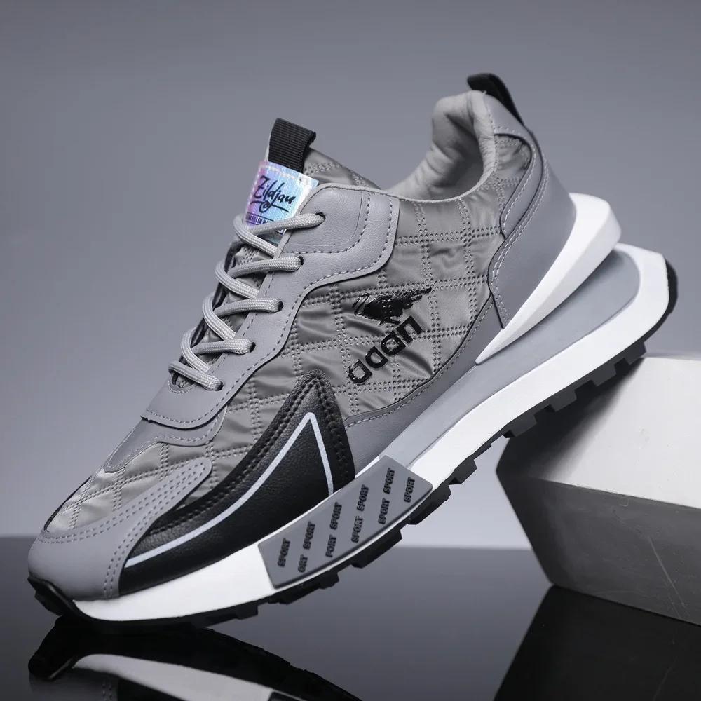 

Мужские кроссовки, осенняя мода, дышащие кроссовки для бега на открытом воздухе, спортивные кроссовки на платформе, нескользящие, повседневная обувь для работы для мужчин 39 серый