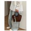 Xeie Thuk Handbag Women PU Leather Woven Texture Crossbody Daily Commute