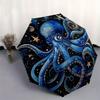 Galactic Octopus: Celestial Art PrintUmbrella, Portable 3-Fold Compact Umbrella,Christmas Gift ES540