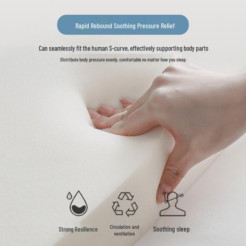 Comfort Latex & Sponge Mattress Pad for Home, Dorm, or Tatami