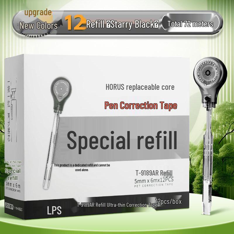 Portable Refillable Correction Tape Pen – Pen-Style, Large Capacity, Ideal for Students