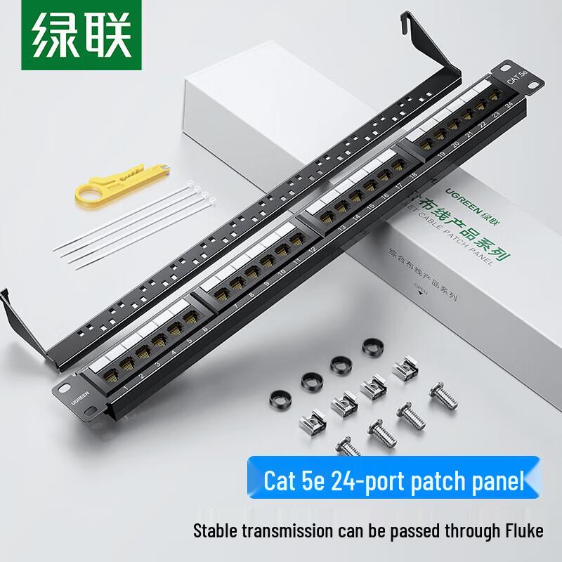 

UGREEN CAT5E 24-Port Rackmount Patch Panel