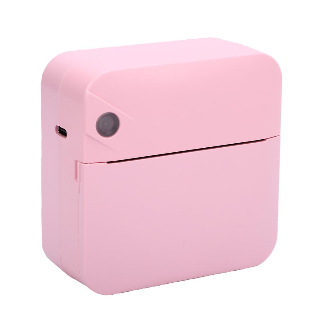 Mini Thermal Printer Bluetooth Inkless Portable Printer Pocket Label Maker with APP for DIY Photos Study Notes Pink