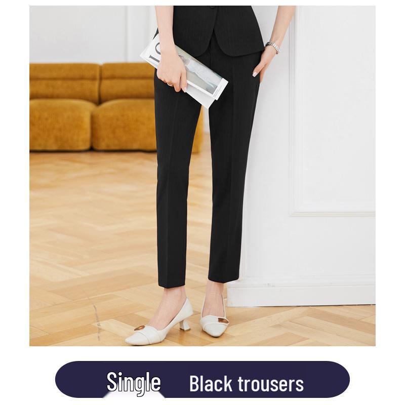 Women's Summer Short-Sleeved Suit Skirt Set - Professional Beautician and Salon Reception Workwear