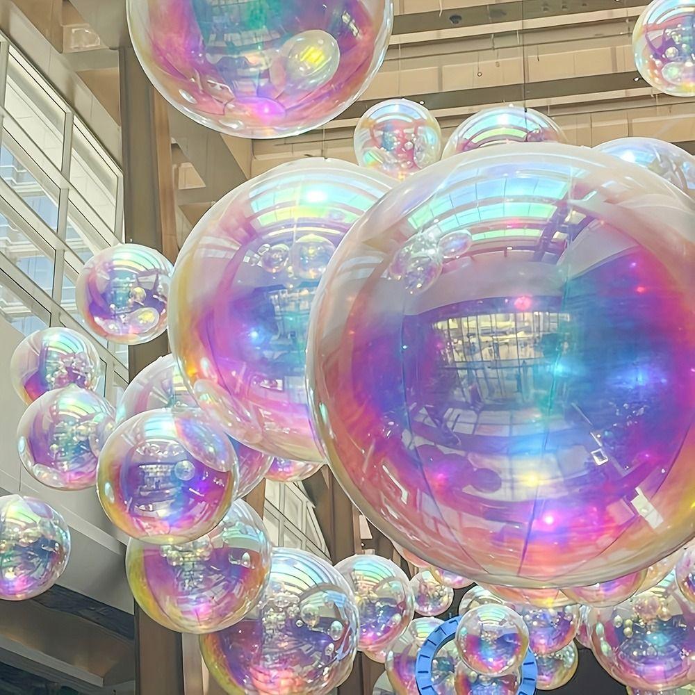 Regenbogen Holographisch Transparente Ballons 10/12/22/32/50 Zoll Aufblasbarer Ballon Event Geburtstag