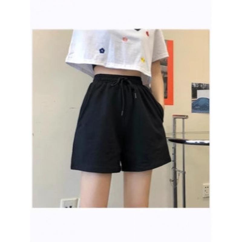 Women's Summer 2026 Retro Grey Wide-Leg Shorts for Running and Casual Wear