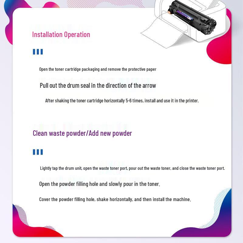 Yingjia CF277A Compatible Black Toner Cartridge