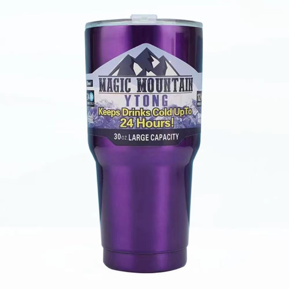 Magic Mountain Thermos Cup Ice Thermos 30oz Coffee Mug Vacuum Insulated Bottle Stainless Water Staw Steel Outdoor Thermal Flasks