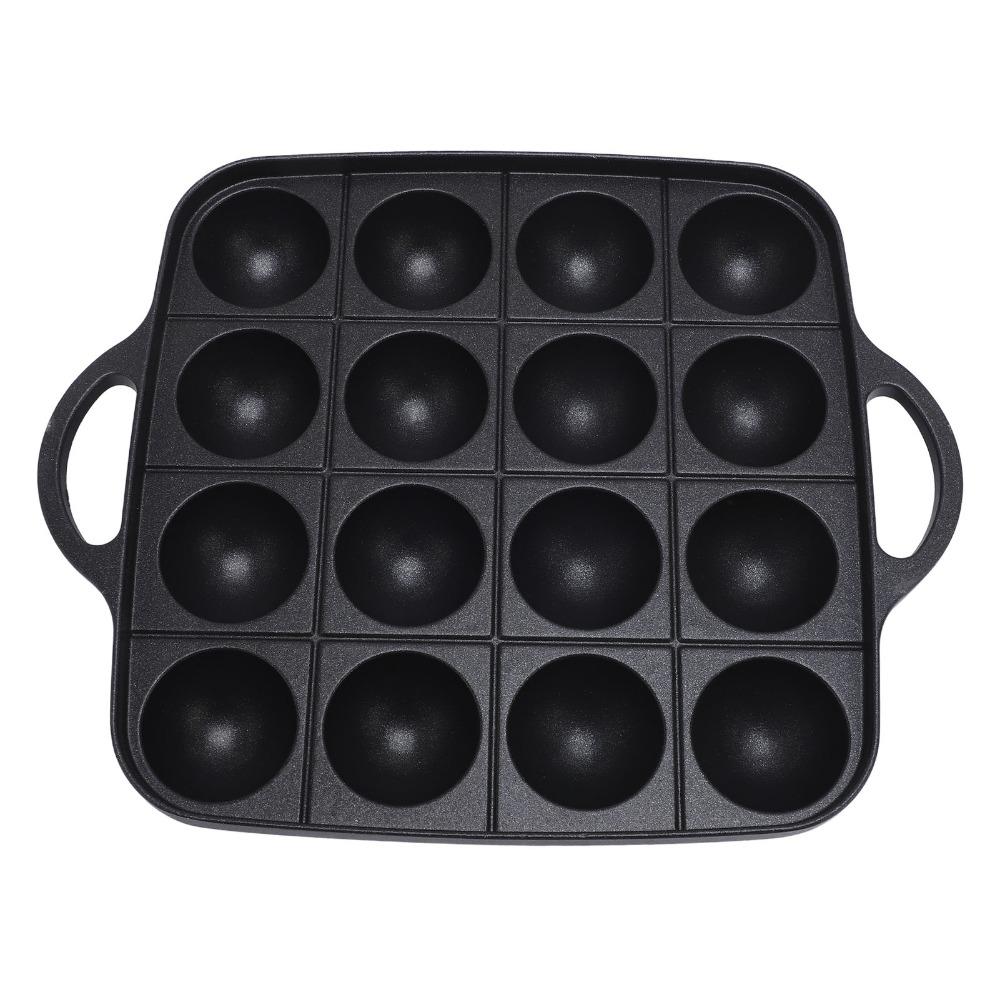 Black Takoyaki Grill Pan Nonstick 16-Hole Cooking Pan Takoyaki Pan  Homemade Japanese Snacks