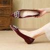 B Spring New Rhinestone Pointed Versatile Slope Heel Flat Shoes Women's Niche Temperament Single Shoes