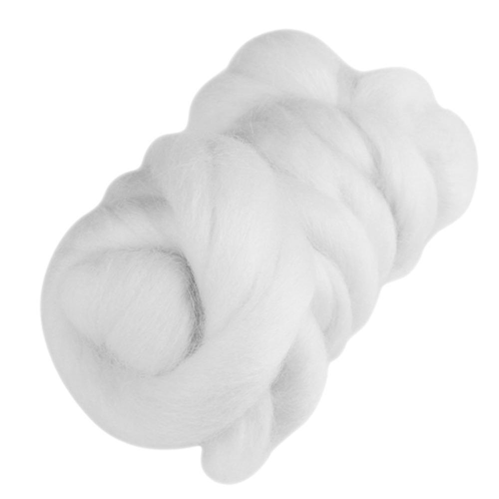 

Felt Making 55g Colored Needle Felting Wool Soft Texture Blue Felting Wool Wool Roving DIY Craft білий