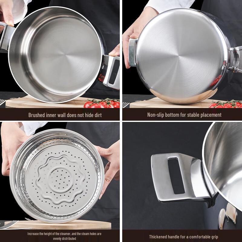 Yoshida Craftsman 316L Stainless Steel Steamer & Soup Pot