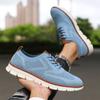 Fashion Men's Casual Shoes Breathable Minimalist Shock-Absorbing Lace-Up Walking Shoes Comfortable Casual Travel Sneakers Men