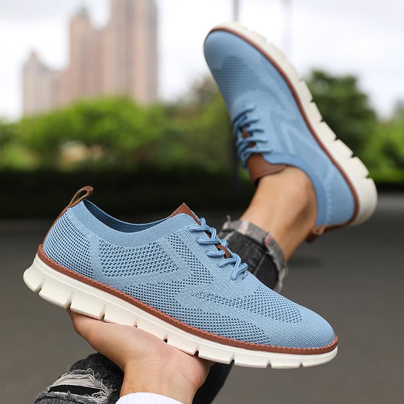 Fashion Men's Casual Shoes Breathable Minimalist Shock-Absorbing Lace-Up Walking Shoes Comfortable Casual Travel Sneakers Men