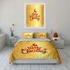 Merry Christmas Golden Design Bedding Duvet Cover Set Duvet Cover Pillowcases  (1*Duvet Cover 2*Pillowcases, without duvet insert)