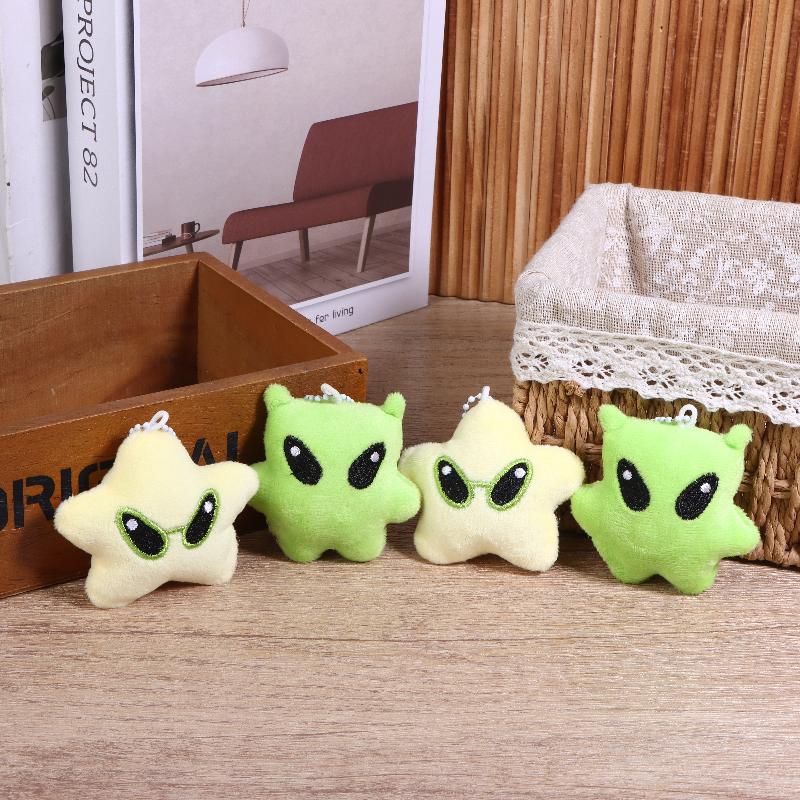 5 szt. Kreskówkowy pluszowy breloczek z kosmitą, uroczy, kreatywny, wypchana lalka, breloczek do kluczy, zawieszka do torby, dekoracja do zawieszenia na plecaku, uchwyt na klucze dla pary