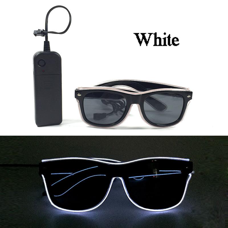 LED Sunglasses Masquerade Concert Club Rave Accessories Glowing Cyberpunk Men Women LED Pink Glasses Party Eyewear