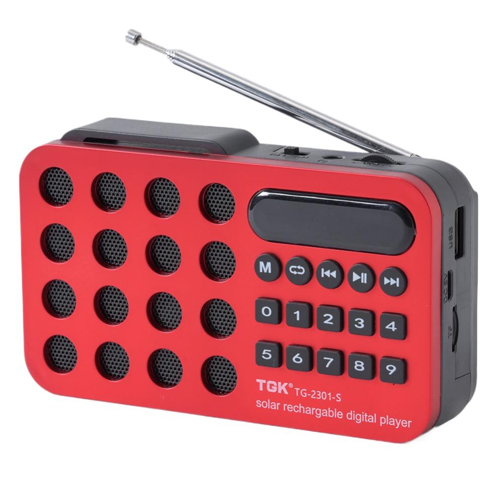 Rechargeable Mini Bluetooth Speaker Solar Charging MP3 Music Player Digital Radio Receiver