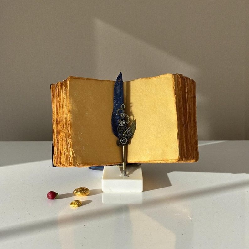 Cat Leather Journal: Vintage Handmade Grimoire, Blank Book of Shadows