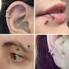 5/10/20pcs 3mm Steel Ball Spiral Ear Helix 6/8/10mm Twist Bar Ear Cartilage Tragus Lip Eyebrow Body Piercing