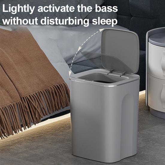 Large Capacity Garbage Bin 16L Automatic Trash Can, 12L 14L Touchless with Odor-Sealing Hygienic Hands Free Waste Lid, Motion Sensor Can for