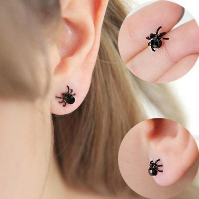 Boucles d'oreilles araignée noire 3D: Design Unique et Élégant pour les Couples