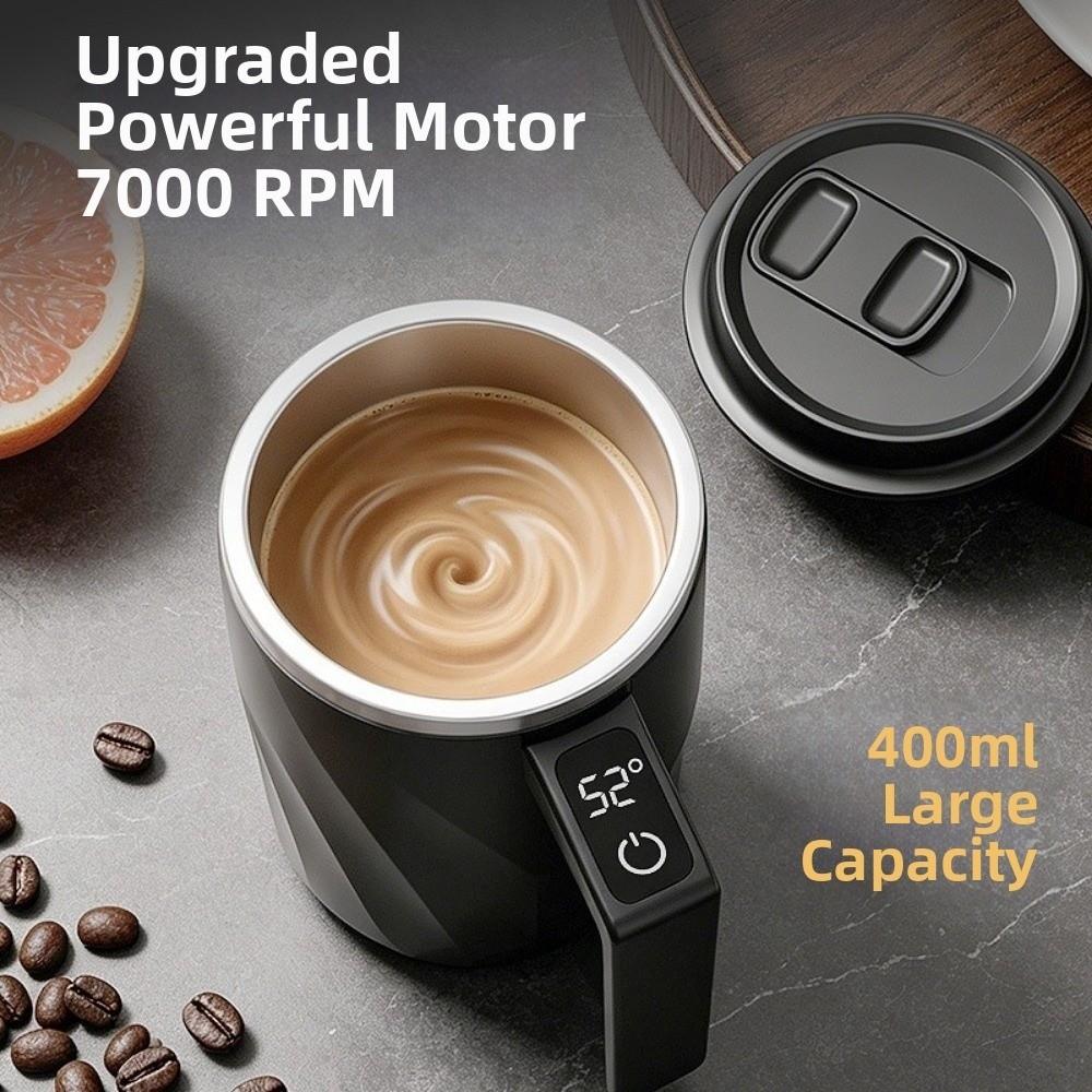 400ML Stirring Mug Large Capacity Mixing Cup Temperature Display Smart Thermal Cup Tea