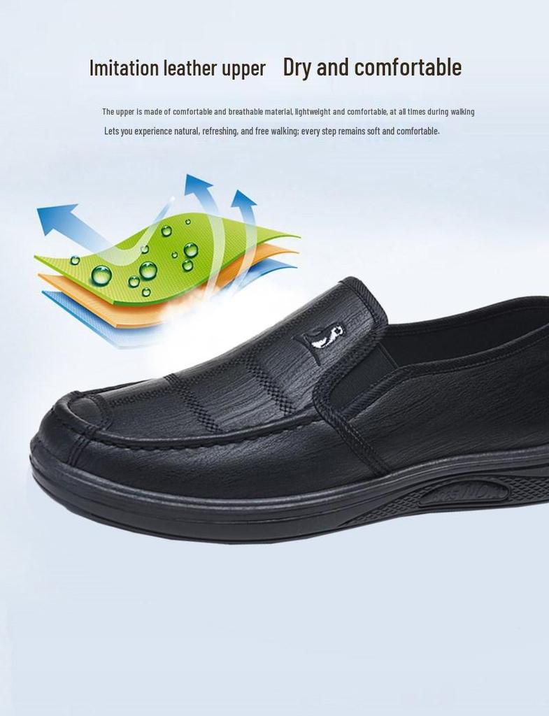 Mocassins Décontractés en Cuir pour Homme - Semelle Souple, Imperméables, Antidérapants Chaussures de Chef