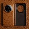 Genuine Ostrich Grain Leather Case for Xiaomi 17 Pro Max 15T Pro 15S Pro 14 Premium Business Slim Fit Cowhide Anti Drop Cover