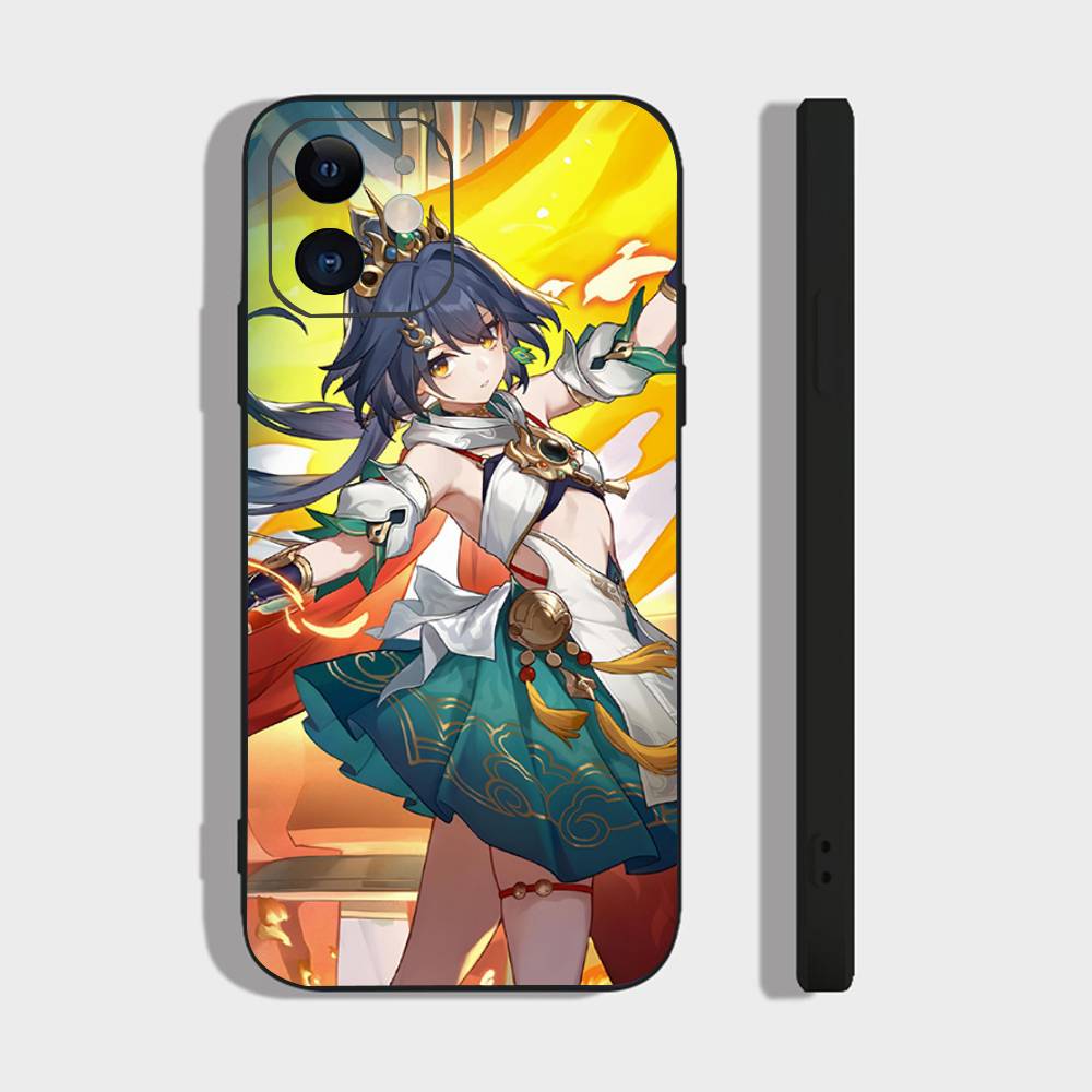 

Yunli Анимированная игра Honkai Star Rail Чехол для телефона для iPhone 17 Air 16 15 14 13 Pro Max 11 12 Черный силиконовый чехол IPHONE 16PRO