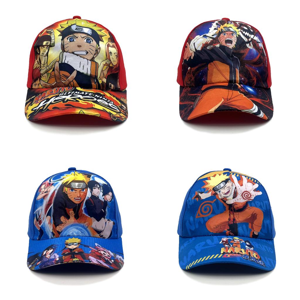 Naruto Pattern Cartoon Childrens Hat With Sunshade And Cotton Material For Outdoor Fun
