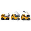 3 Kinds Inertial Engineering Vehicles Mini Model Toy Diecast Alloy Excavator Crane Bulldozer Pull Back for Boy Toys Gift for Kid