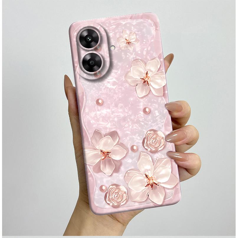 For Realme Note 60 Case Pretty Flower Camera Protector Phone Cover For Realme Note 60 60x Soft Shockproof Case Funda Note60 Etui