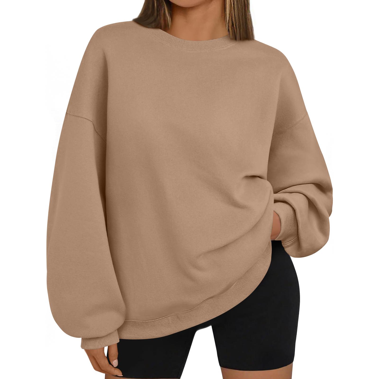

Women s Solid-color Fashionable Long-sleeved Top S