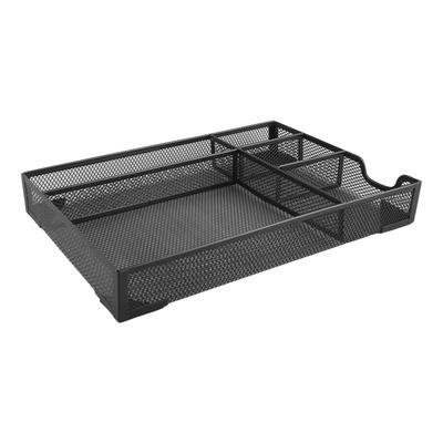 Metal Mesh Drawer Organizer Tray 5 Grids Multipurpose Stable Prevent Slip Metal Desk Organizer