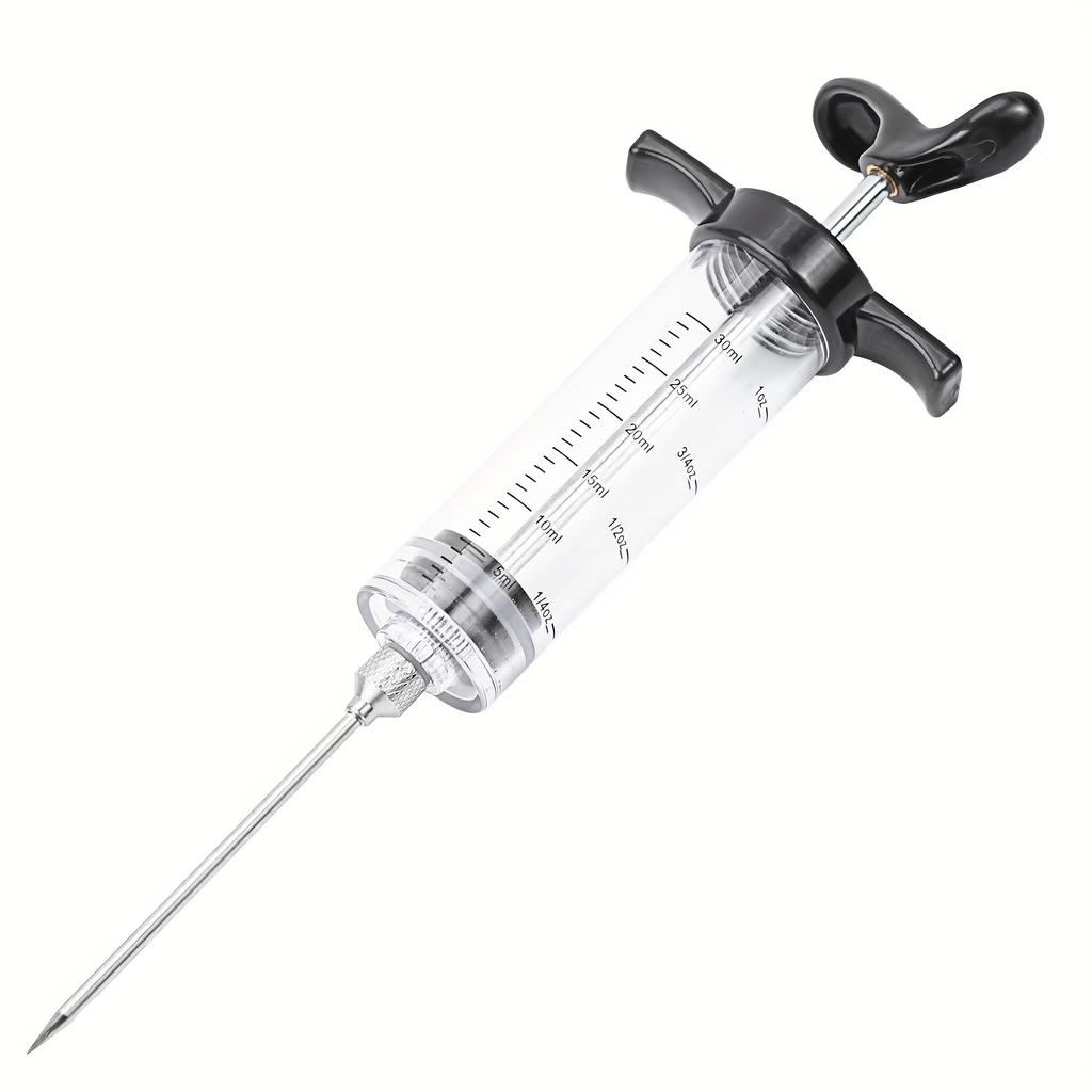 1PC Turkey Needle Kitchen Seasoning Syringe Turkey Needle Marinade Syringe Barbecue Syringe