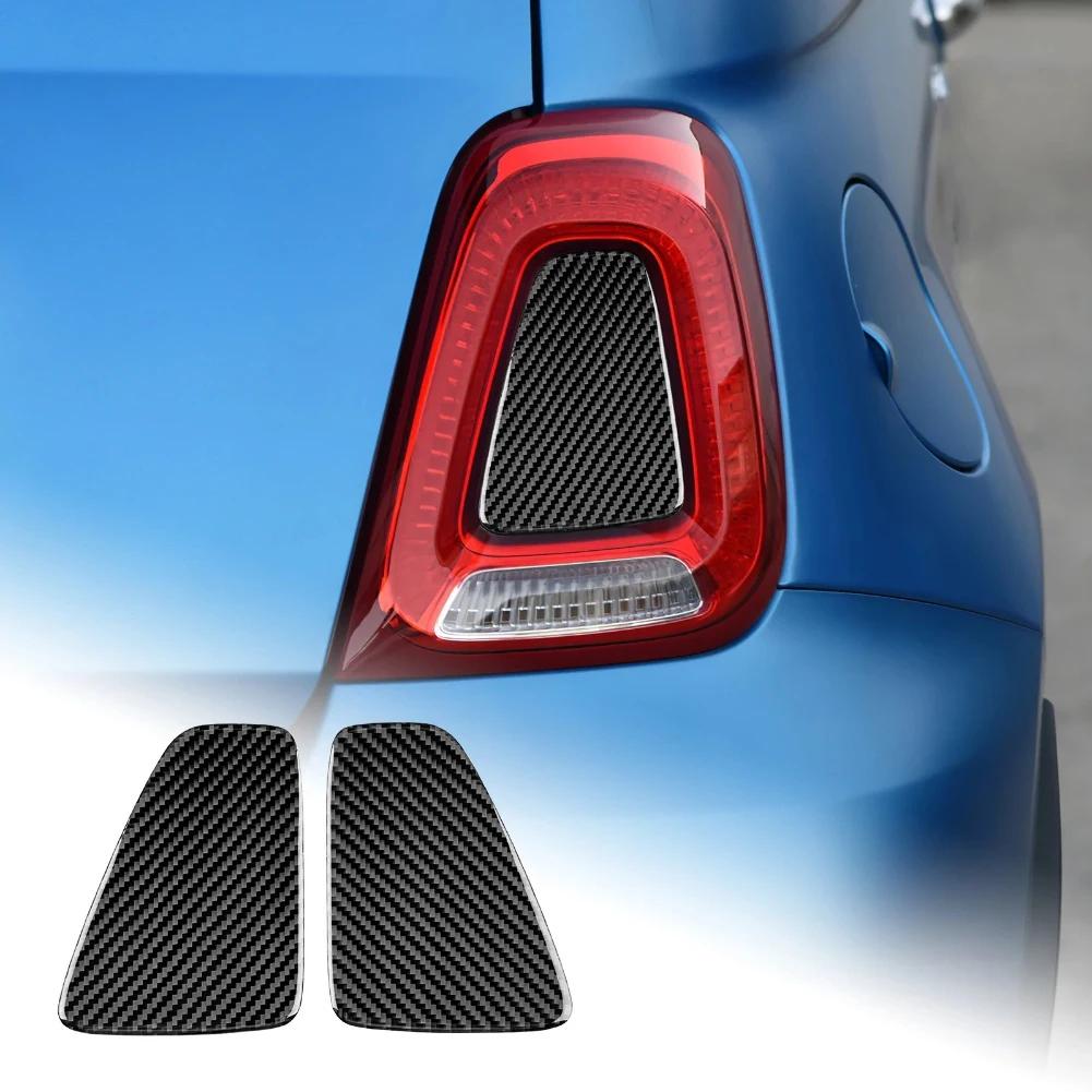 For Fiat 500 2017-2025 For Abarth 595 695 2017-2025 Rear Tail Light Cove Trim Carbon Fiber Car Accessories Interiors