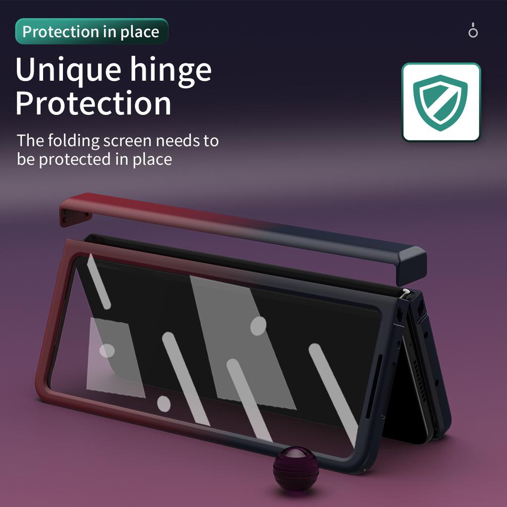 Anti-Sratch Temerped Glass Protector Film Case for Samsung Galaxy Z Fold3 Fold 4 Fold4 Fold 3 2 Fold2 5G Full Protection Cover