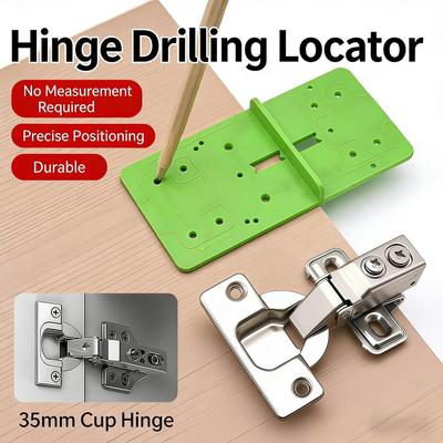35mm Hinge Drilling Jig, Drilling Guide Template, Cabinet Door Hinge Hole Locator, Suitable for Assisting In Installing Doors