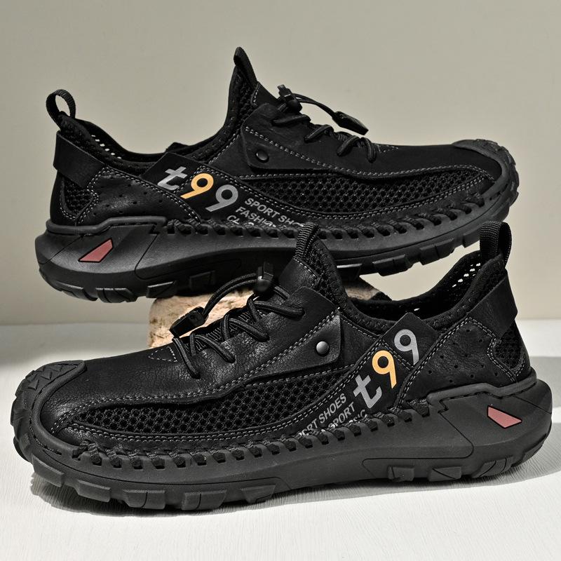 Handmade Men's 2026 New Summer Mesh Hollow Breathable Shoes