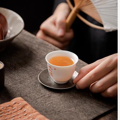 Untersetzer im japanischen Stil, Becherhalter aus Legierung, Teetasse, Teetasse, antike Zen-Wind-Isolierunterlage, Kung-Fu-Teegeschirr-Teeremonie