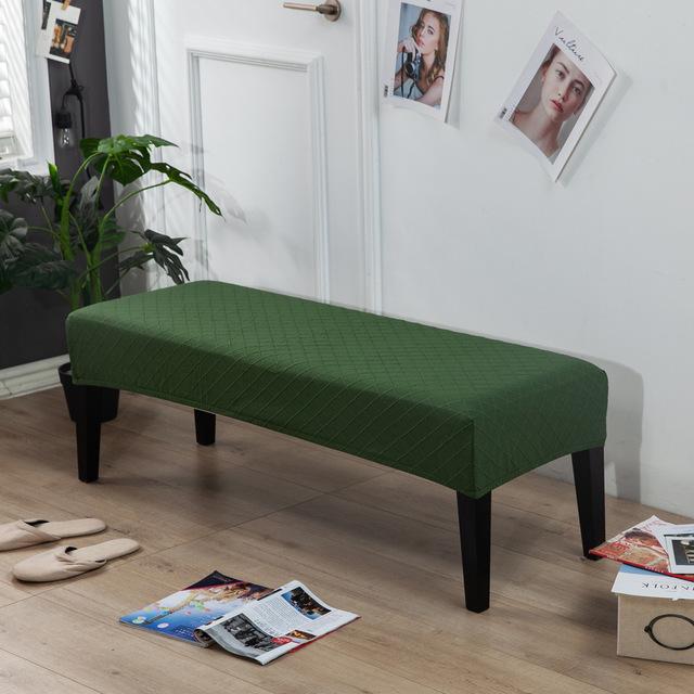 Rhombus Jacquard Bench Case For Bedroom Dining Room Room Elasticized Home Decorative Piano Makeup Chair Cases Anti -Dirty Long Seat Protector