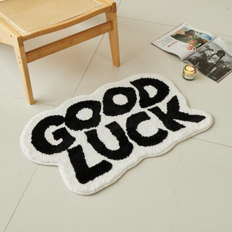 Special-shaped Letter Plush Rug Non Slip Soft Floor Mat For Bedroom Bedside Mirror Front Bathroom Home Decor