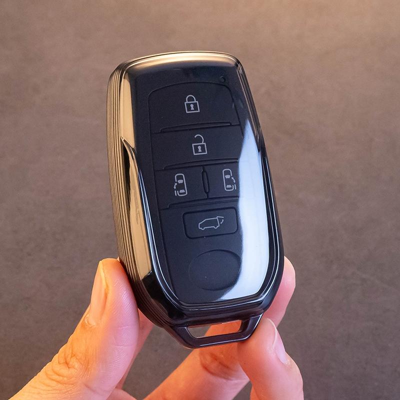 

Прозрачный Черный Выпуклый Задник для TOYOTA Sienna RAV4 VENZA Гибридных Автомобилей Alphard Чехол-Крышка Брелок для Автомобильного Ключа с 4 5 6 Кнопками
