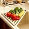 Rustproof Kitchen Sink Organizer Roll Up Sink Drainer Multipurpose Foldable Drain Rack  Sink Corner