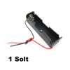 18650 Battery Storage Box Case DIY 1/2/3/4 Slot Way DIY Batteries Clip Holder Black Plastic Container with Wire Lead 2Pin Q1