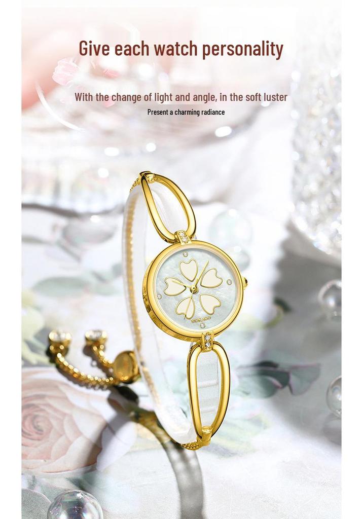 MOKAGO Rhinestone Inlaid Women's Luxury Bracelet Watch