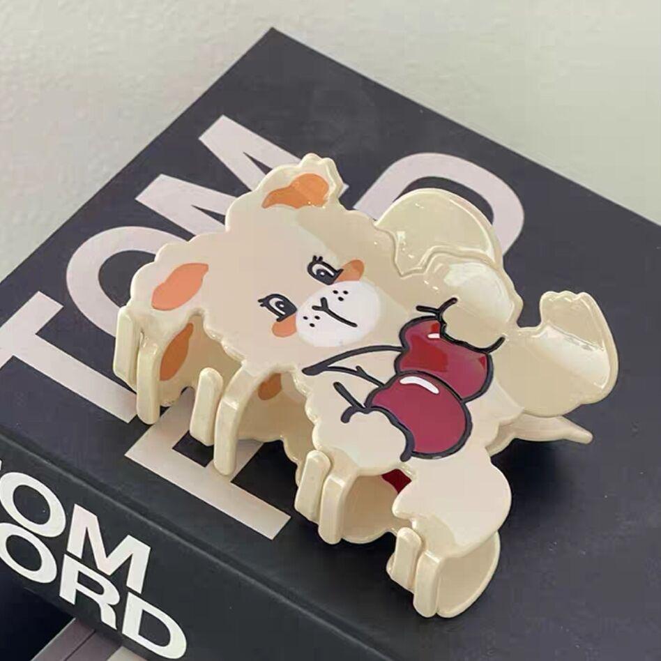 

Trendy Cherry Rabbit Acetate Claw Clip: Cute Dopamine Hair Accessory for Sweet Hairstyles